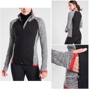 Athleta Navy and Gray Andes Hybrid Jacket